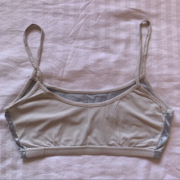 2/$25 🪩 Vintage Silver Bandeau Bralette - Picture 2 of 3
